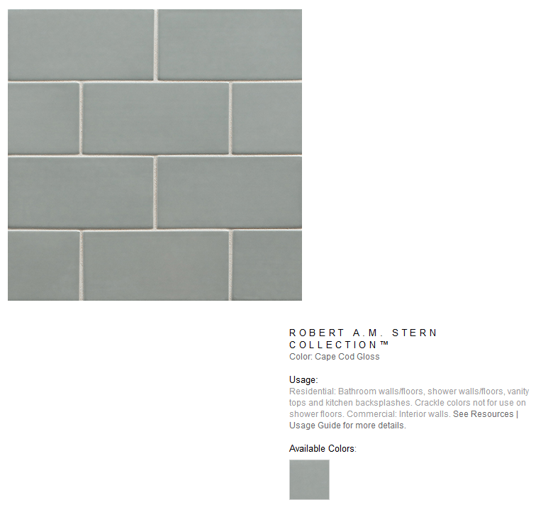 Robert A.M. stern Collection Subway Tile